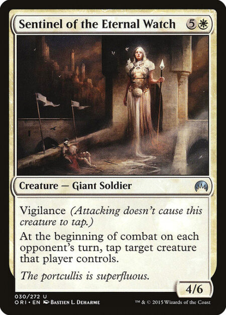 Sentinel of the Eternal Watch - Vigilance (Attacking doesn't cause this creature to tap.)