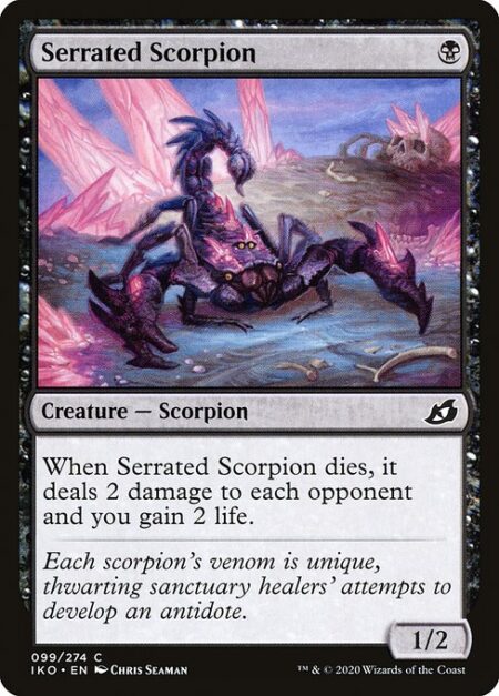 Serrated Scorpion - When Serrated Scorpion dies