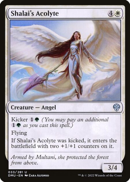 Shalai's Acolyte - Kicker {1}{G} (You may pay an additional {1}{G} as you cast this spell.)