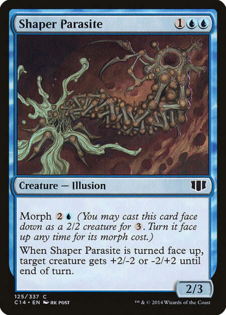 Shaper Parasite - Morph {2}{U} (You may cast this card face down as a 2/2 creature for {3}. Turn it face up any time for its morph cost.)