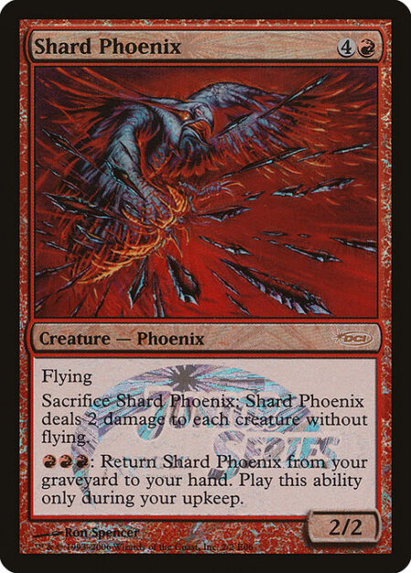 Shard Phoenix - Flying (This creature can't be blocked except by creatures with flying or reach.)