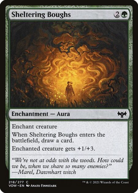 Sheltering Boughs - Enchant creature