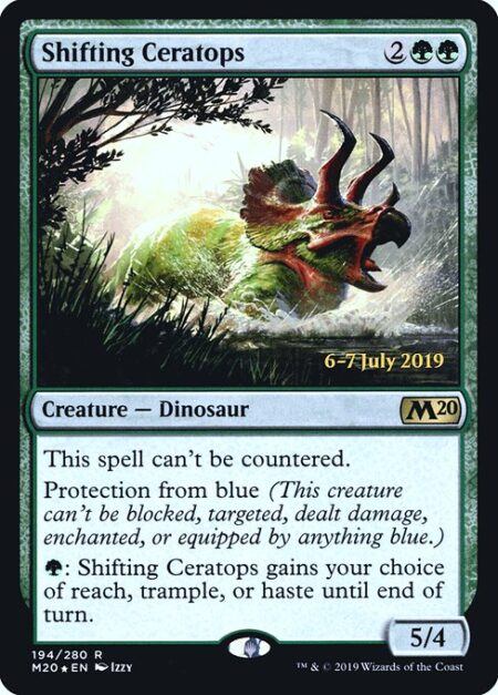 Shifting Ceratops - This spell can't be countered.