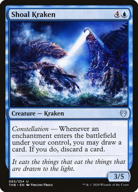 Shoal Kraken - Constellation — Whenever an enchantment enters the battlefield under your control