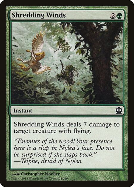 Shredding Winds - Shredding Winds deals 7 damage to target creature with flying.