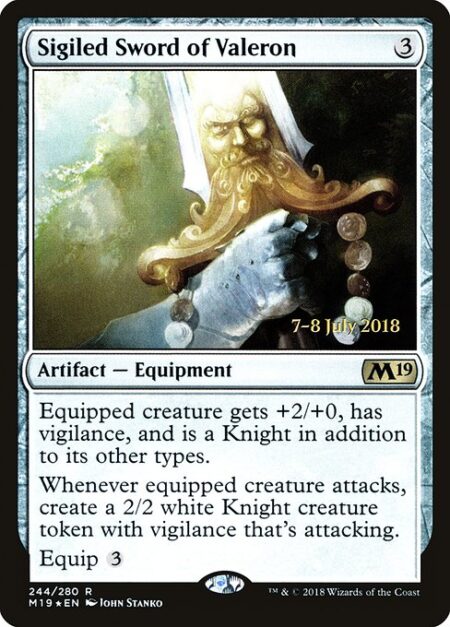 Sigiled Sword of Valeron - Equipped creature gets +2/+0