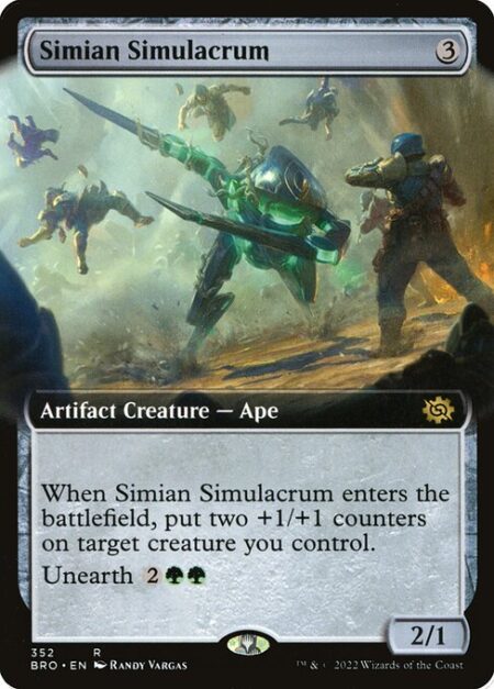 Simian Simulacrum - When Simian Simulacrum enters the battlefield