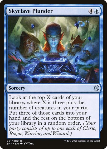 Skyclave Plunder - Look at the top X cards of your library