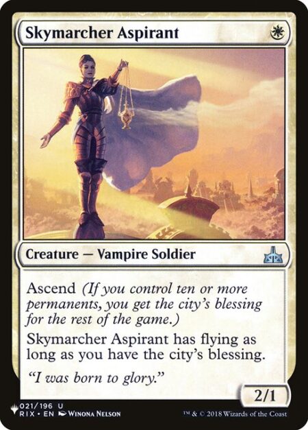 Skymarcher Aspirant - Ascend (If you control ten or more permanents