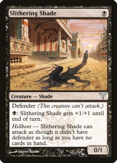 Slithering Shade - Defender (This creature can't attack.)