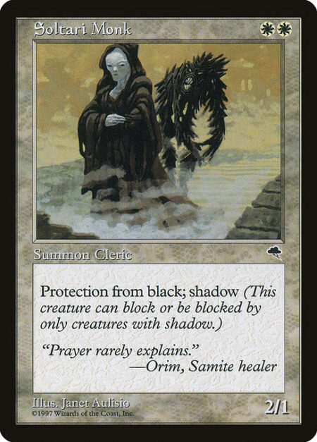 Soltari Monk - Protection from black