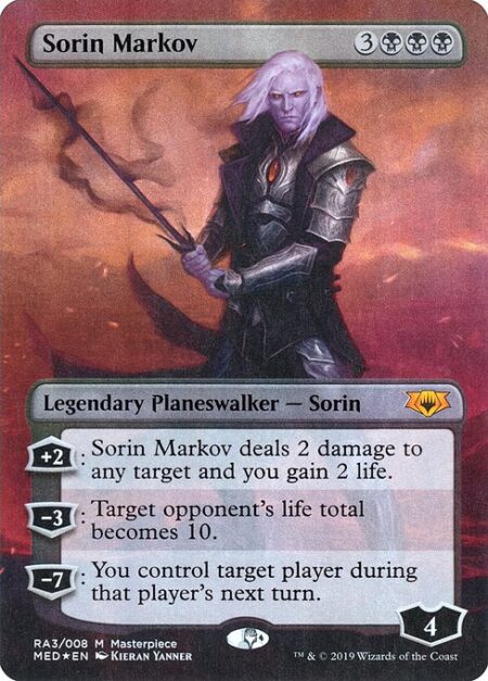 Sorin Markov - +2: Sorin Markov deals 2 damage to any target and you gain 2 life.