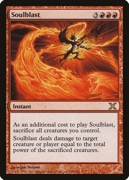 Soulblast - As an additional cost to cast this spell