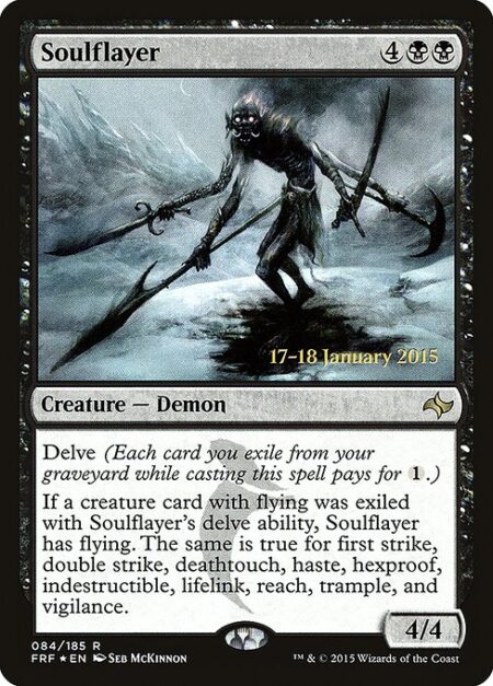 Soulflayer - Delve (Each card you exile from your graveyard while casting this spell pays for {1}.)