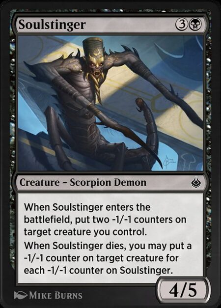 Soulstinger - When Soulstinger enters the battlefield