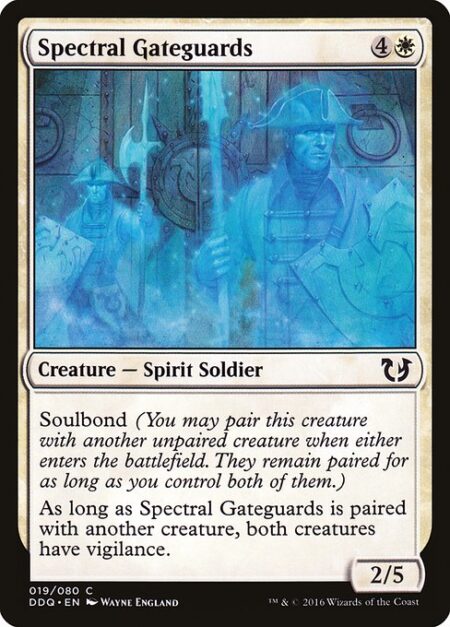 Spectral Gateguards - Soulbond (You may pair this creature with another unpaired creature when either enters the battlefield. They remain paired for as long as you control both of them.)