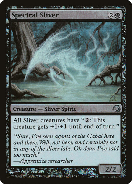 Spectral Sliver - All Sliver creatures have "{2}: This creature gets +1/+1 until end of turn."