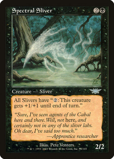 Spectral Sliver - All Sliver creatures have "{2}: This creature gets +1/+1 until end of turn."