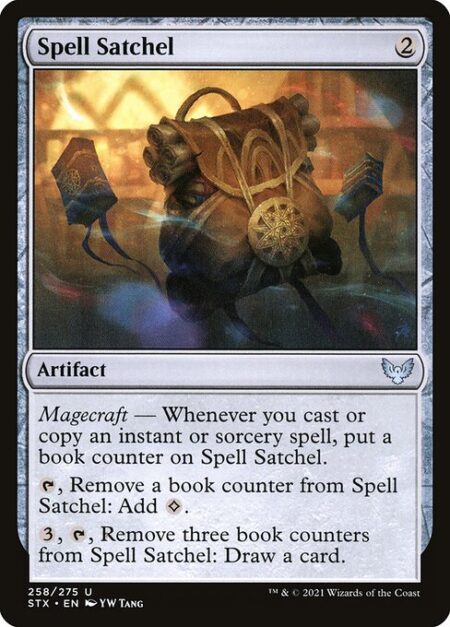 Spell Satchel - Magecraft — Whenever you cast or copy an instant or sorcery spell