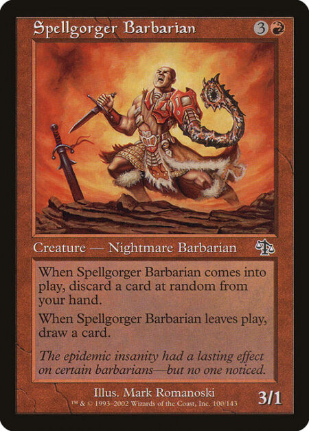 Spellgorger Barbarian - When Spellgorger Barbarian enters the battlefield