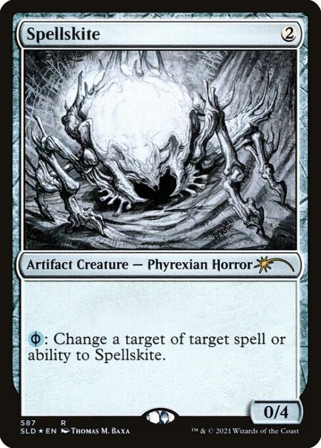 Spellskite - {U/P}: Change a target of target spell or ability to Spellskite. ({U/P} can be paid with either {U} or 2 life.)