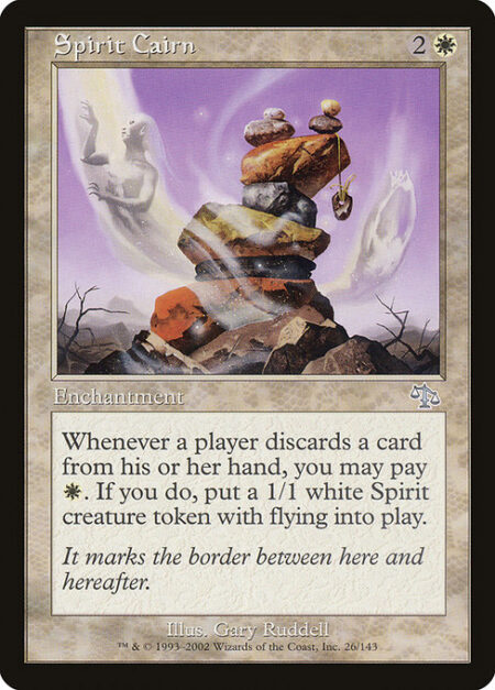 Spirit Cairn - Whenever a player discards a card