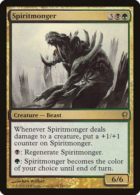 Spiritmonger - Whenever Spiritmonger deals damage to a creature