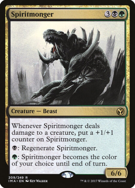 Spiritmonger - Whenever Spiritmonger deals damage to a creature