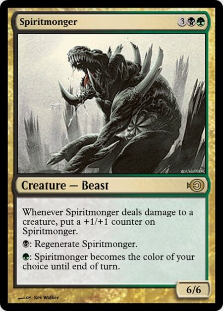 Spiritmonger - Whenever Spiritmonger deals damage to a creature