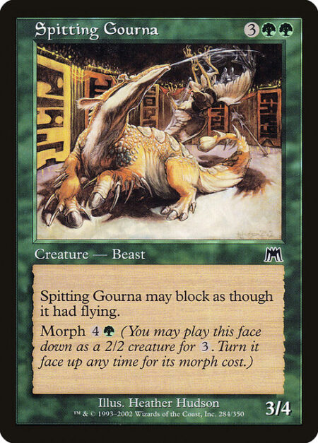 Spitting Gourna - Reach (This creature can block creatures with flying.)