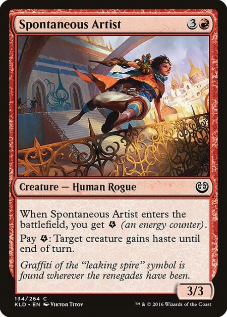 Spontaneous Artist - When Spontaneous Artist enters the battlefield