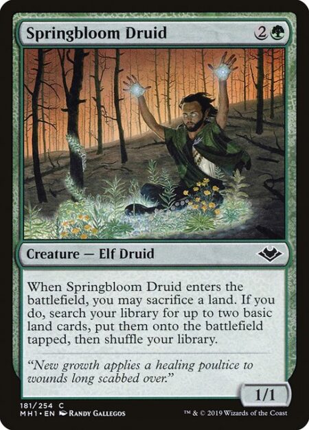 Springbloom Druid - When this creature enters