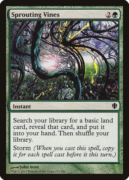 Sprouting Vines - Search your library for a basic land card