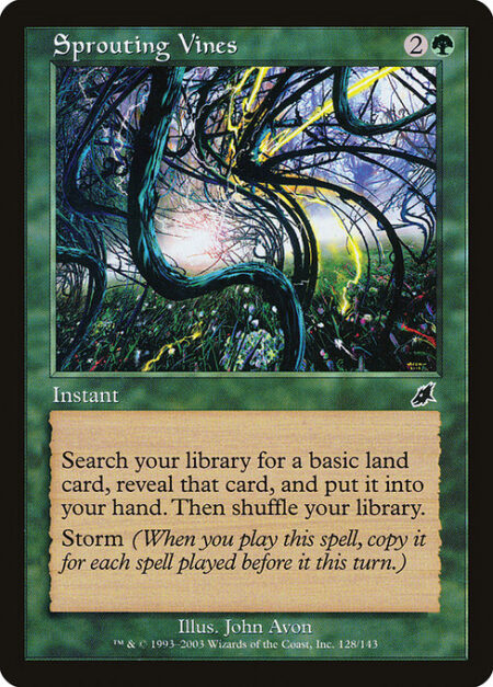 Sprouting Vines - Search your library for a basic land card