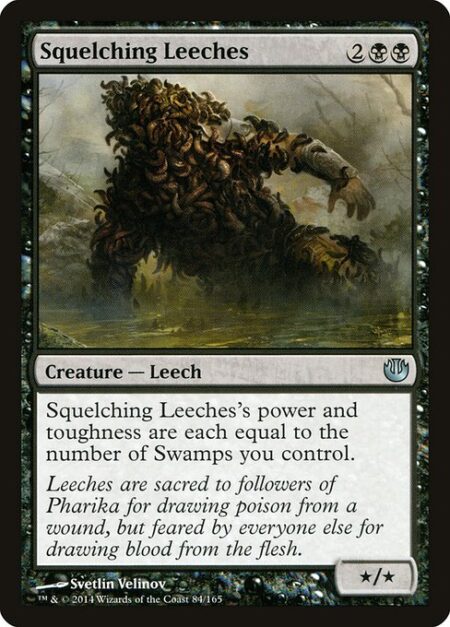 Squelching Leeches - Squelching Leeches's power and toughness are each equal to the number of Swamps you control.