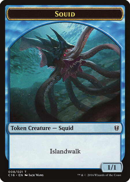 Squid - Islandwalk (This creature can't be blocked as long as defending player controls an Island.)