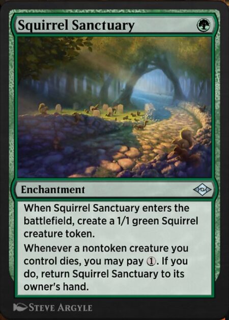 Squirrel Sanctuary - When Squirrel Sanctuary enters the battlefield