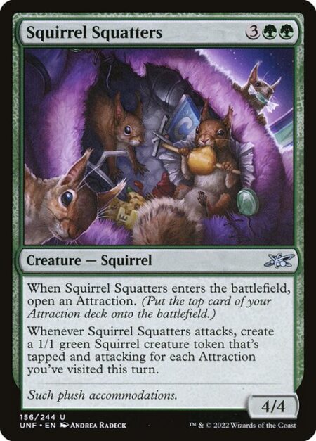 Squirrel Squatters - When Squirrel Squatters enters the battlefield