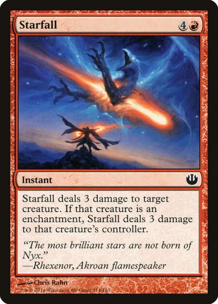 Starfall - Starfall deals 3 damage to target creature. If that creature is an enchantment
