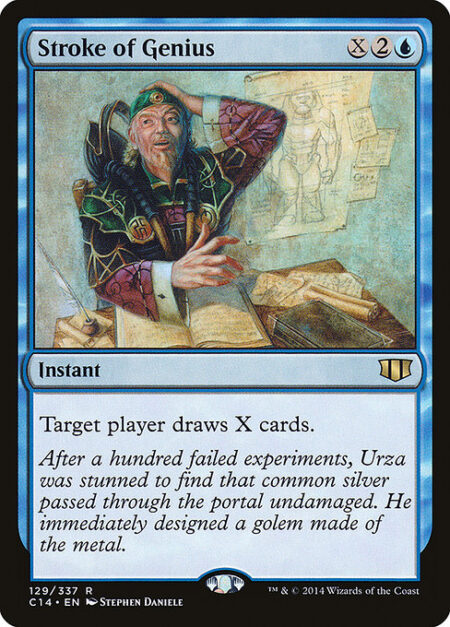 Stroke of Genius - Target player draws X cards.