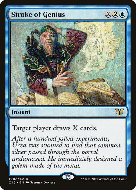 Stroke of Genius - Target player draws X cards.