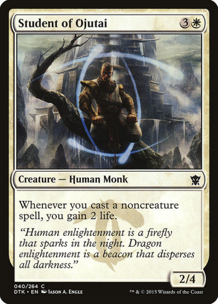 Student of Ojutai - Whenever you cast a noncreature spell