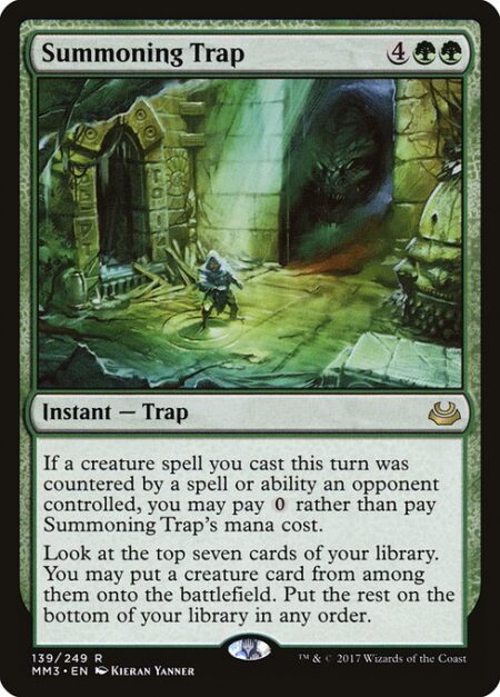 Summoning Trap - If a creature spell you cast this turn was countered by a spell or ability an opponent controlled