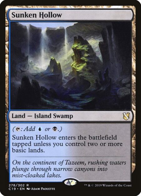 Sunken Hollow - ({T}: Add {U} or {B}.)