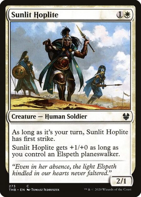 Sunlit Hoplite - As long as it's your turn