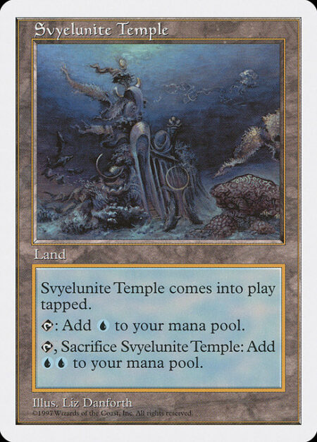 Svyelunite Temple - Svyelunite Temple enters the battlefield tapped.