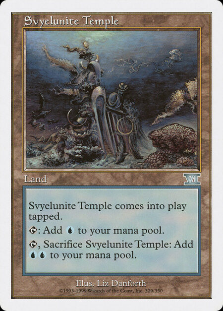 Svyelunite Temple - Svyelunite Temple enters tapped.