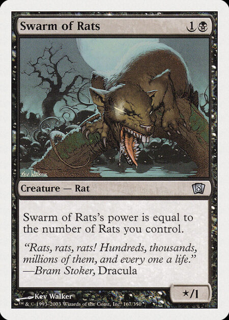 Swarm of Rats - Swarm of Rats's power is equal to the number of Rats you control.