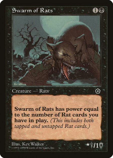 Swarm of Rats - Swarm of Rats's power is equal to the number of Rats you control.