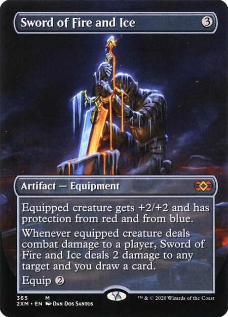 Sword of Fire and Ice - Equipped creature gets +2/+2 and has protection from red and from blue.